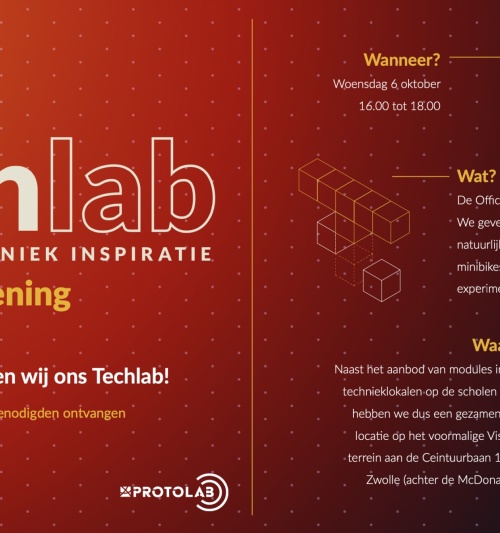 Opening Techlab Zwolle op 6 oktober